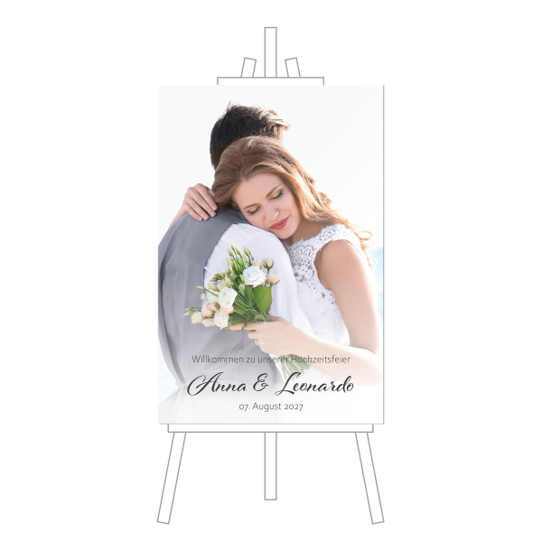 Schild Hochformat - Foto mit Schriftzug III