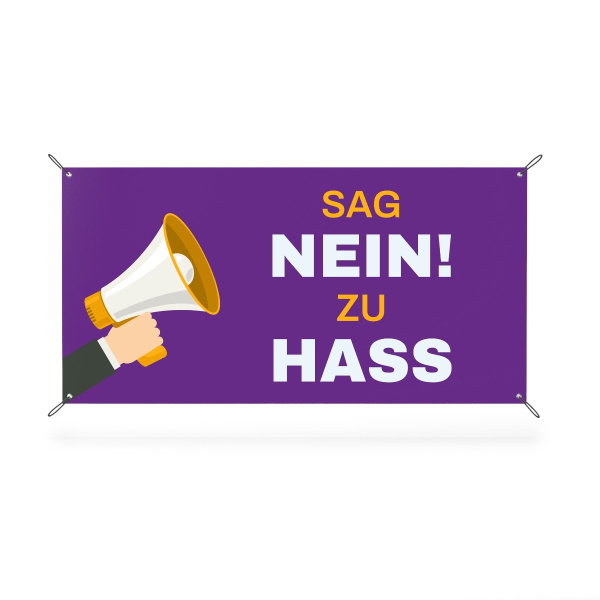 Banner 2:1 - Nein zu Hass