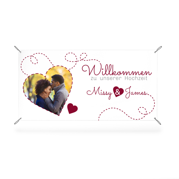 Banner - Willkommen zu unserer Hochzeit IV