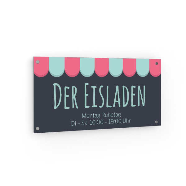 Firmenschild - Eisladen