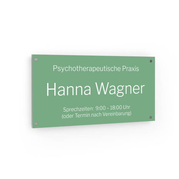 Praxisschild - Psychotherapie II