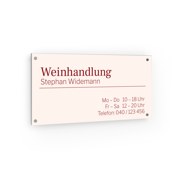 Firmenschild - Weinhandlung