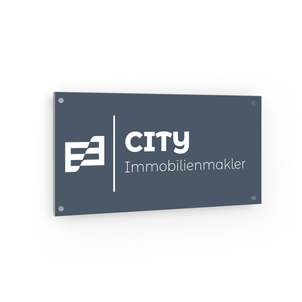 Firmenschild - Immobilienmakler