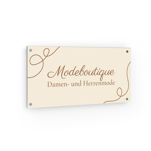 Firmenschild - Modeboutique I