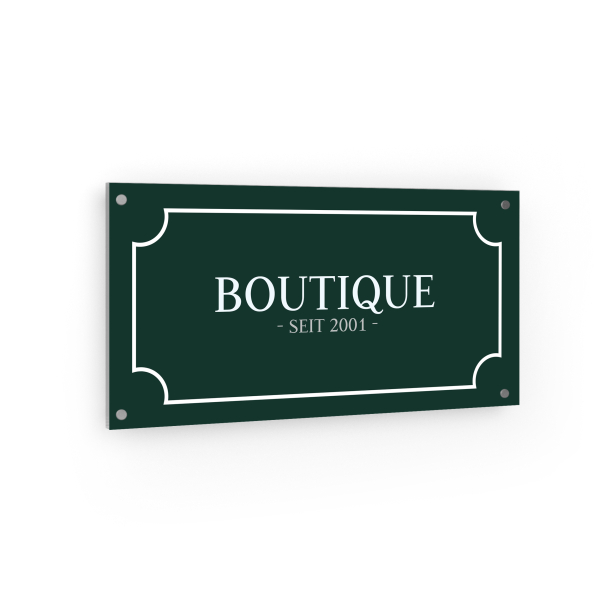 Firmenschild - Boutique