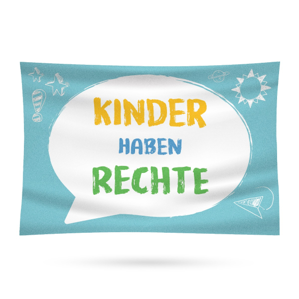 Fahne - Kinder haben Rechte