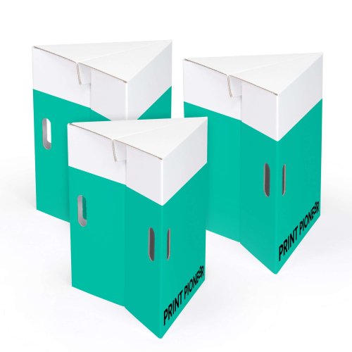 Set de 3 tabourets triangulaires en carton