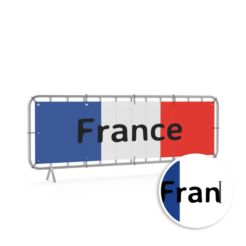 Absperrgitter Banner - Frankreich-Design