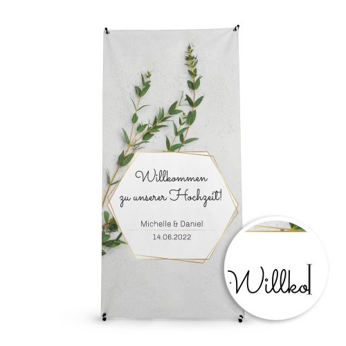 X-Banner - Willkommen zu unserer Hochzeit I