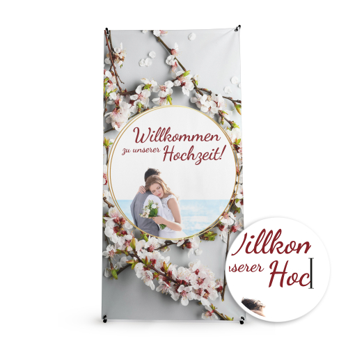 X-Banner - Willkommen zu unserer Hochzeit II