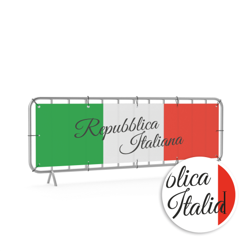 Absperrgitter Banner - Italien-Design