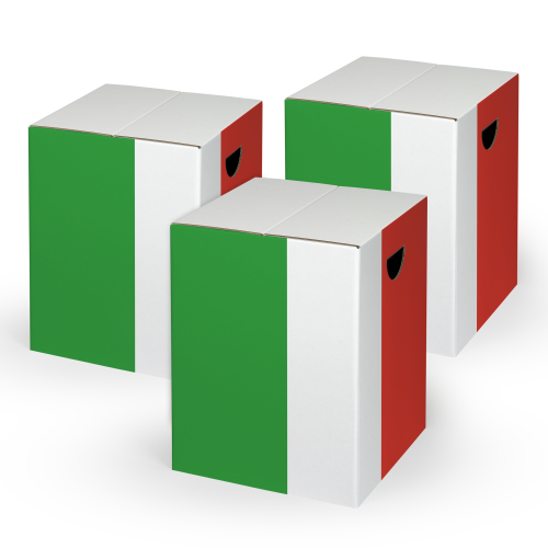 3er-Set Papphocker Basic - Italien-Design