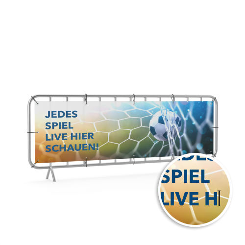 Absperrgitter Banner - Live Spiele