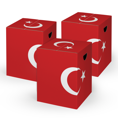 3er-Set Papphocker Basic - Türkei-Design