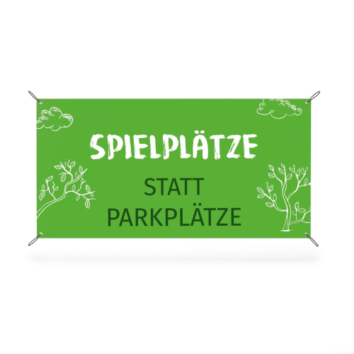 Banner 2:1 - Spielplätze statt Parkplätze