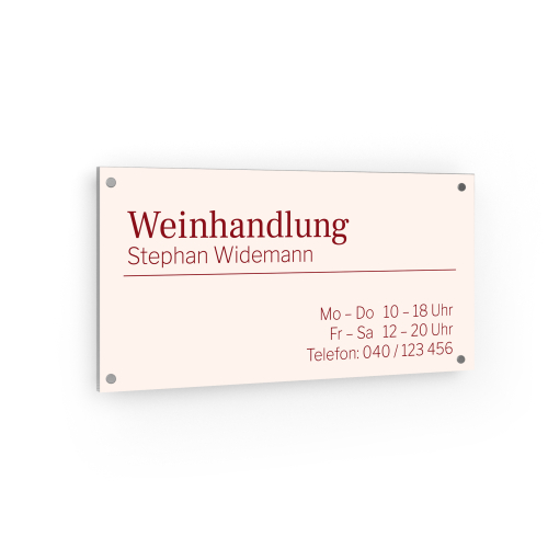 Firmenschild - Weinhandlung