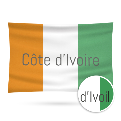 Fahne - Elfenbeinkueste Flagge