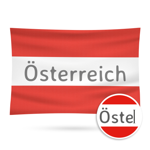 Fahne - Österreich Flagge