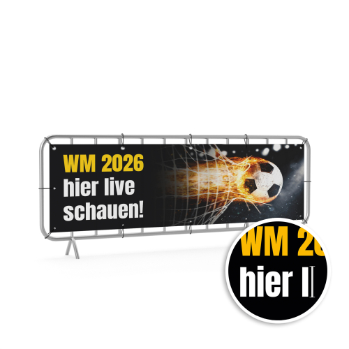 Absperrgitter-Banner WM-Live