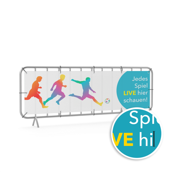 Absperrgitter Banner - Alle Spiele live