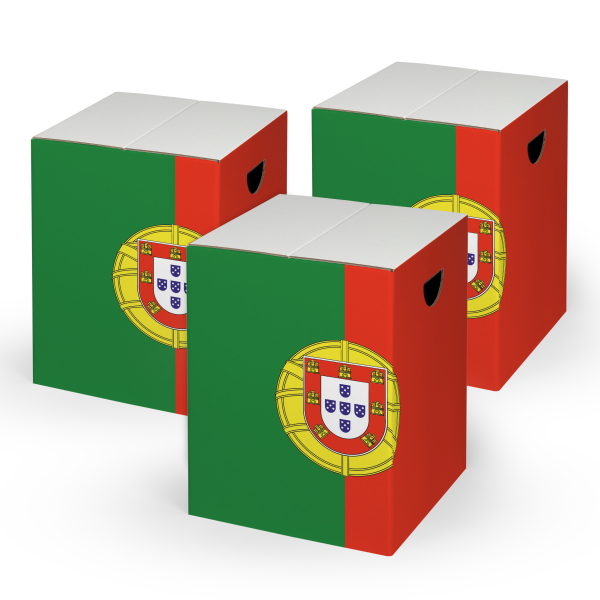 3er-Set Papphocker Basic - Portugal
