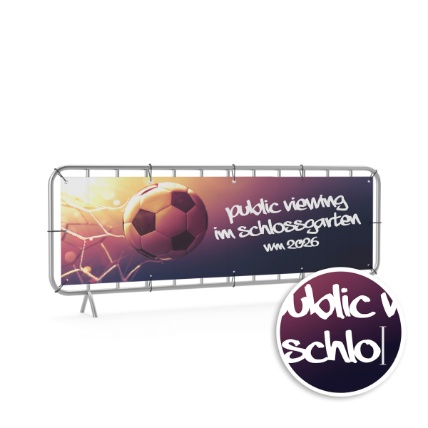 Absperrgitter Banner - Public Viewing