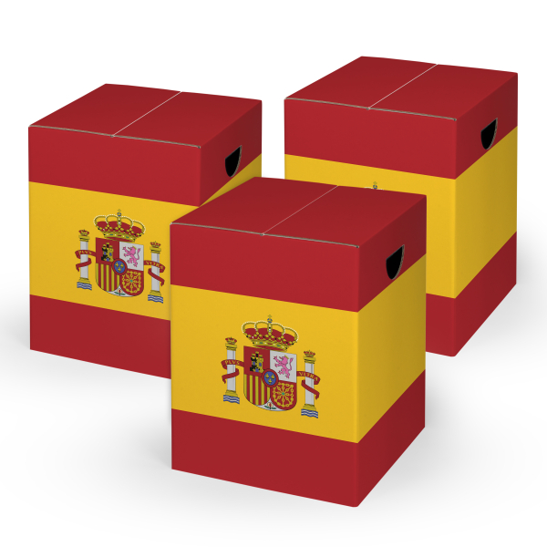 3er-Set Papphocker Basic - Spanien