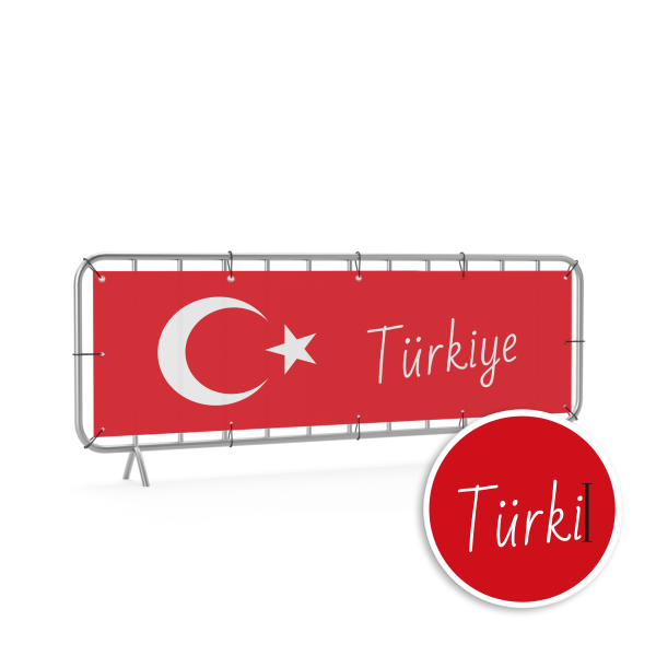 Absperrgitter Banner - Türkei-Design