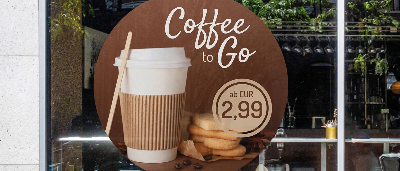 Werbung für Café, Eiscafé & Eisdiele – Schilder, Aufkleber & Banner einfach gestalten_0