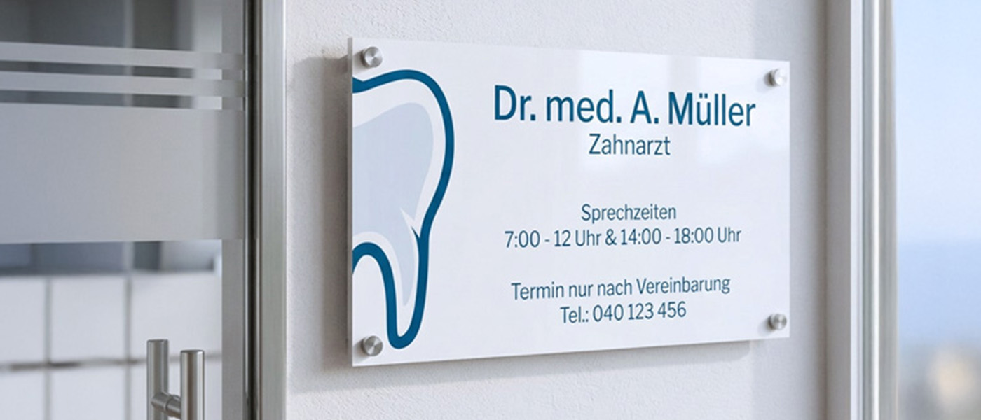 Praxisschilder drucken lassen – professionelle Beschilderung für Praxis, Eingang & Außenbereich_0
